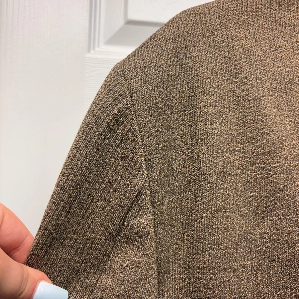 Oscar de la Renta Men’s Wool Blend Blazer – Brown Tweed Texture (41R)